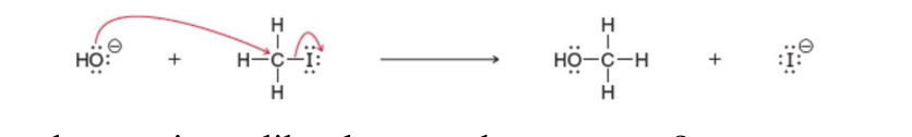 <p>In the reaction HO⁻ + CH₃I → CH₃OH + I⁻, what bond breaks?</p>