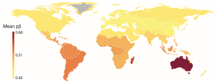 <p>Map of evolutionary uniqueness:</p>