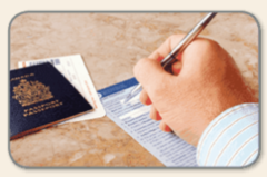 <p>to declare goods</p>