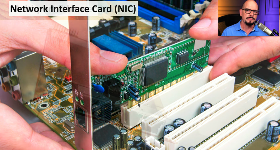 <ul><li><p>Provides <strong>network (Ethernet) connectivity</strong></p></li><li><p>Can be added if motherboard lacks ports or needs more</p></li></ul><p></p>