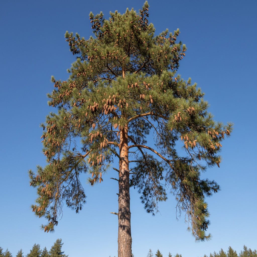 <p>A plant that has seeds but does not produce flowers or fruits.</p>