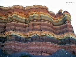 <p>The deeper a fossil is in the strata ..</p>