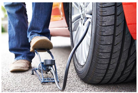 <ul><li><p>The image shows air being pumped into a car tyre.</p></li><li><p>When the tyre is at the correct pressure, pumping more air into the tyre causes the pressure to increase further. </p></li><li><p>The volume and temperature of the air in the tyre do not change. </p></li></ul><p>Explain why the pressure increases as more air is pumped into the tyre. [2 marks]</p>