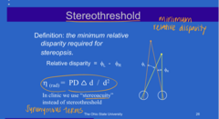 <p>What is the definition of stereothreshold?</p>