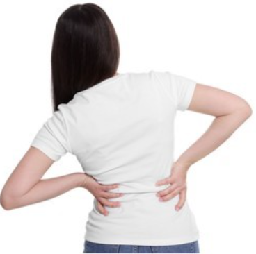 <p>Which way is this person's back leaning?</p>