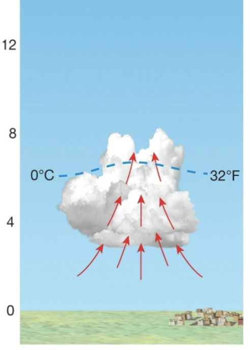 <p>This image shows the _______ stage of an ordinary cell thunderstorm</p>