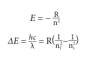 <p>Muy parecida a la de ΔE, lo unico que cambia es la CONSTANTE </p><p>1/λ = ...(eso)xd</p>