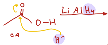 <p>Carboxylic Acid + LiAlH4 (LAH)</p>