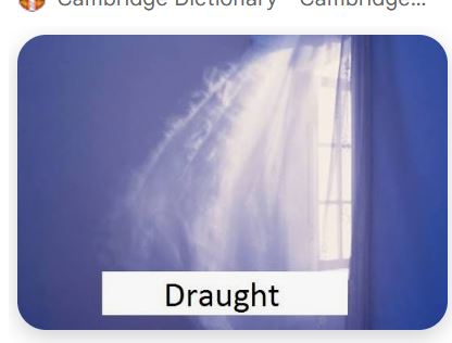 <p>draught = draft </p>