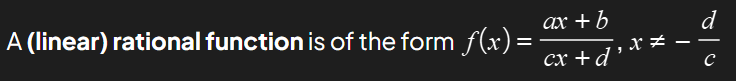 <p>Fact: The <strong>reciprocal function</strong> is a <strong>special case</strong> of a rational function</p>