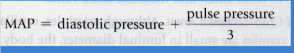 <p>Diastolic pressure + (pulse pressure /3) </p>