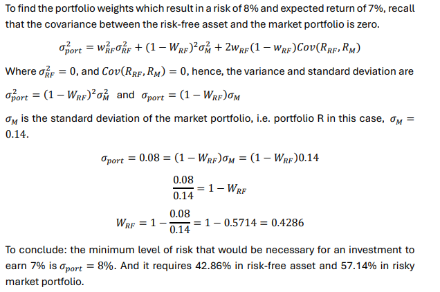 <p>Subsitute in the risk free rate and then (1-Wrf) for others. Then take away the parts of the equation that are 0. </p>