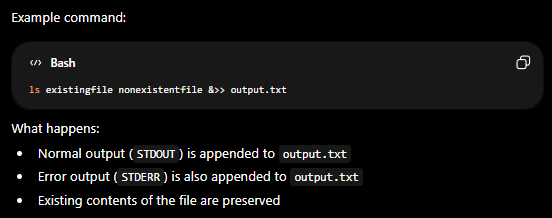 <p>&amp;>></p>