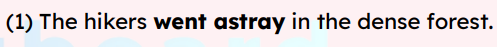 <p>go astray</p>