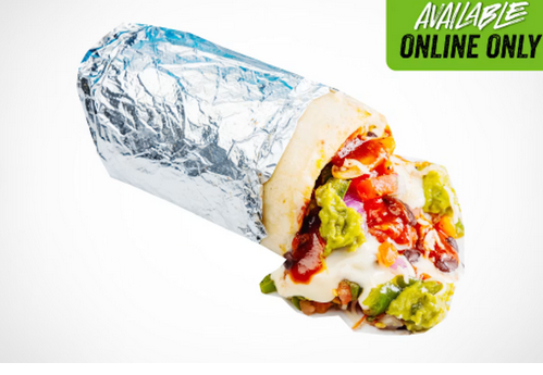 <p>chipotle crema guac burrito</p>