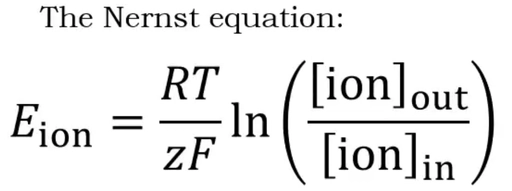 <p>Nernst equation?</p>