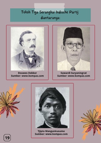 <p>tiga serangkai Ki Hajar Dewantara</p>