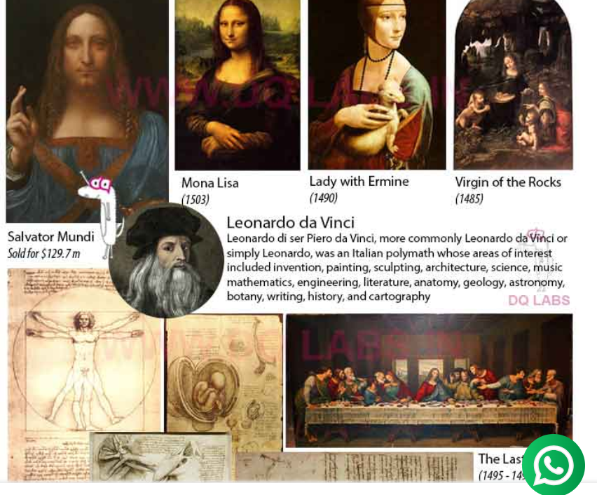 <p>Made the Mona Lisa, The Last Supper, he was italian </p>