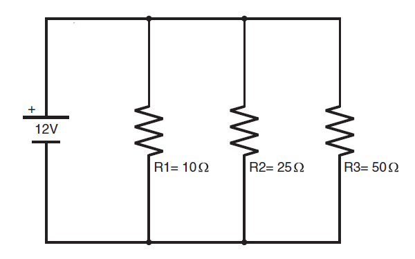 <p>Given the circuit below, which of the following would describe the circuit behavior if R1</p><p>was open? Assume the power supply is off for all measurements.</p>
