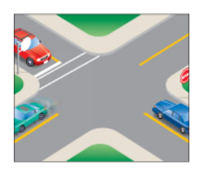 <p>the two parallel white lines</p>