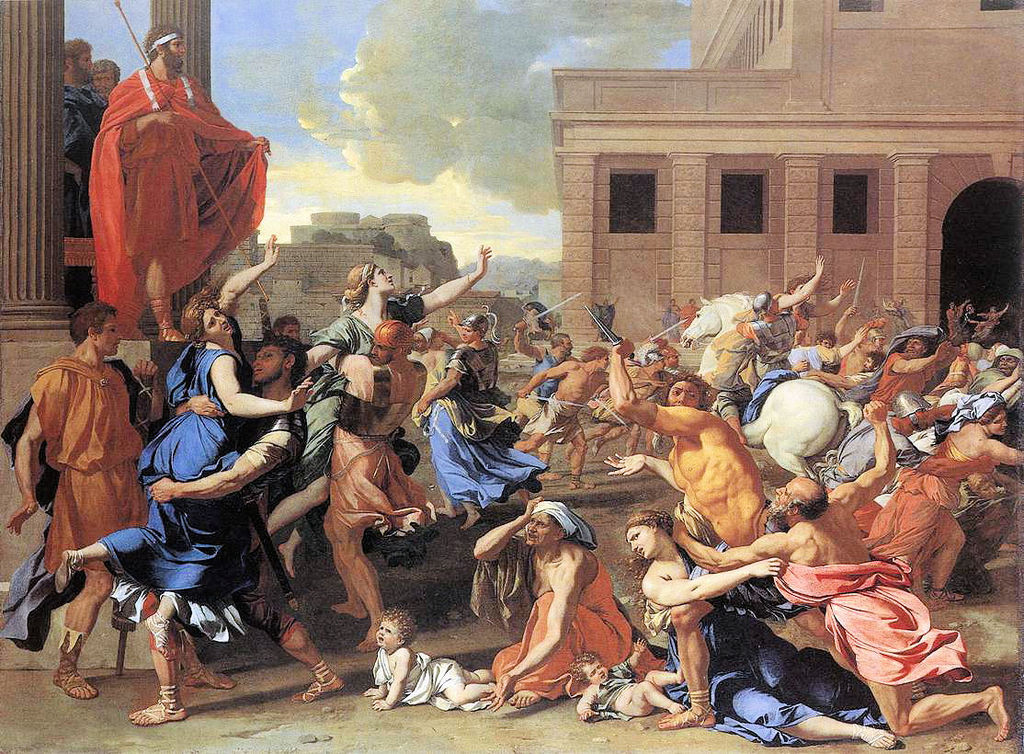 <p><span>Nicolas Poussin: </span><em>A szabin nők elrablása</em><span>, </span></p>
