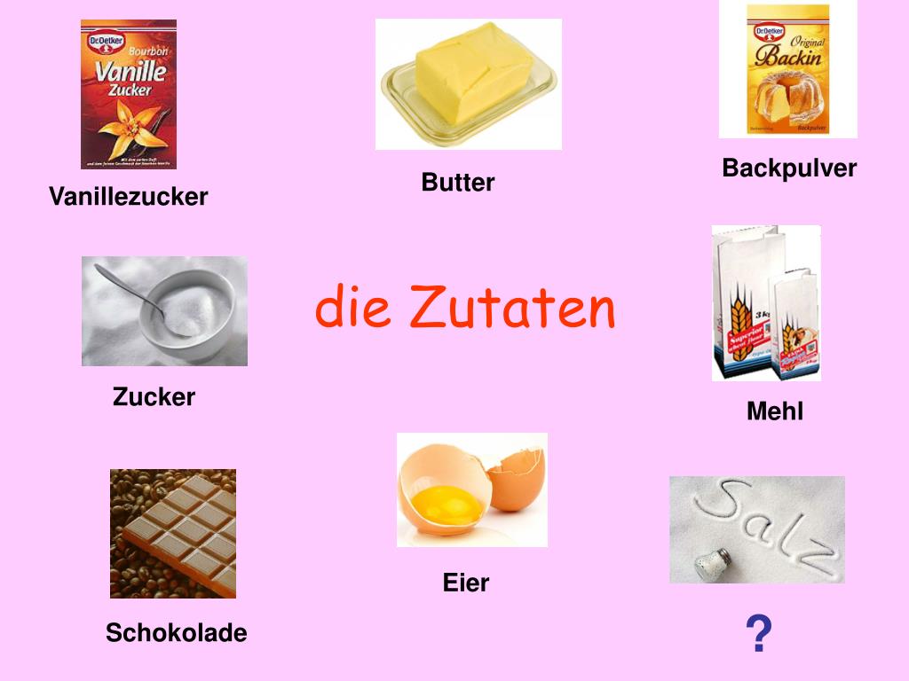<p>Los ingredientes </p>