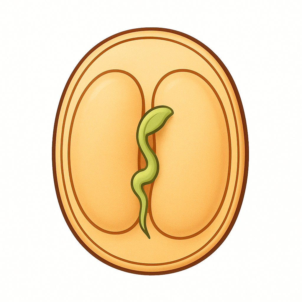 <p>The beginning of a new offspring that is found inside a seed.</p>