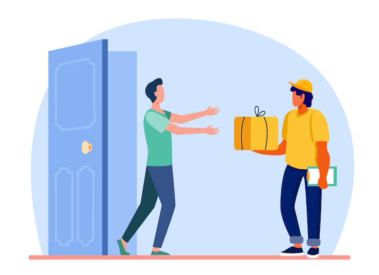 <p>Delivery men _____ packages to people</p>