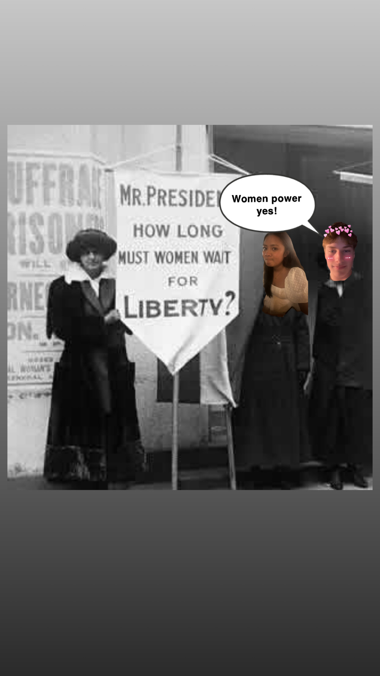 <p>Who were the first to protest and carry signs in front of the White House?</p>