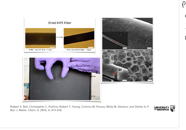 <p><strong>What happens when a HIPE fibre is dried, and why does it become highly porous?</strong></p><p><strong>A:</strong></p>