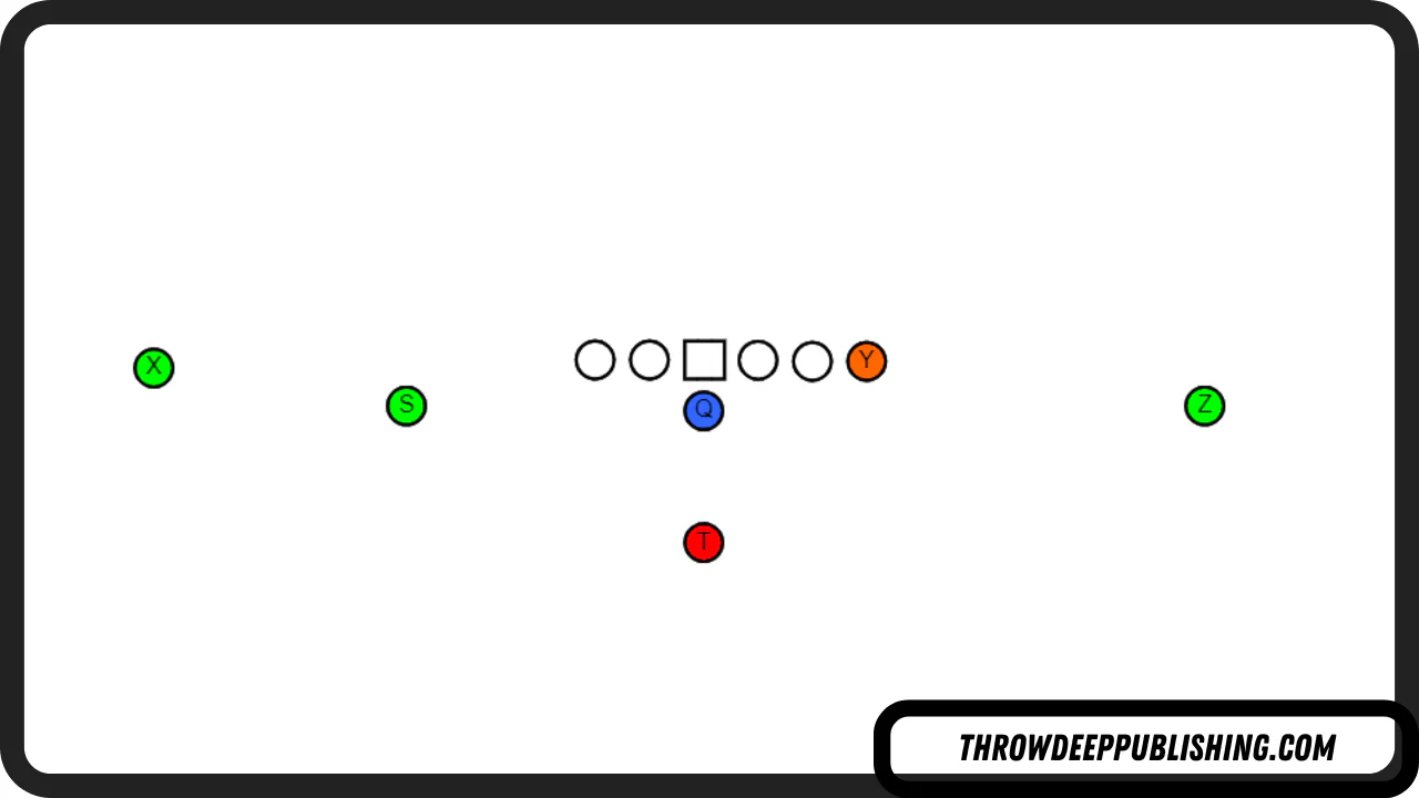 <p><span>The Single Back Formation is exactly what it sounds like. You've got one back in the backfield behind the quarterback.</span>Though there is no definite rule about the term, most coaches only call it a Single Back formation when the quarterback lines up directly under center.</p><p>Several of the formations we've already discussed can be considered a single back formation, including Ace and Trips, and this is just another word coaches use to add context to the description of a play and formation.</p>