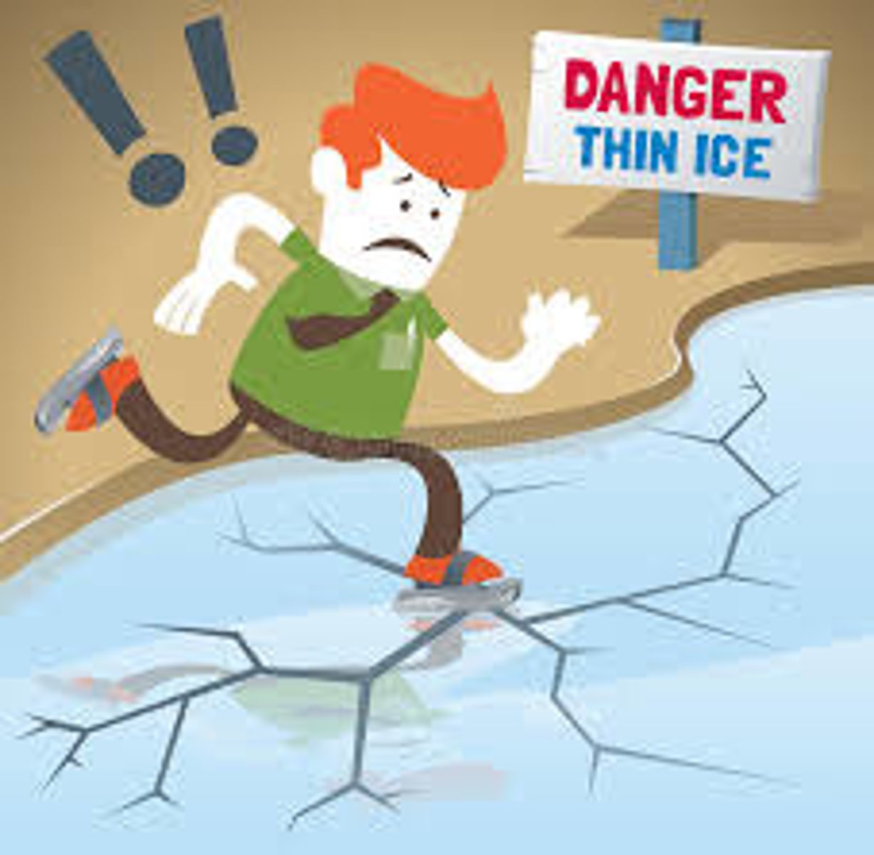 <p>to be doing something that is dangerous or involves risks</p>