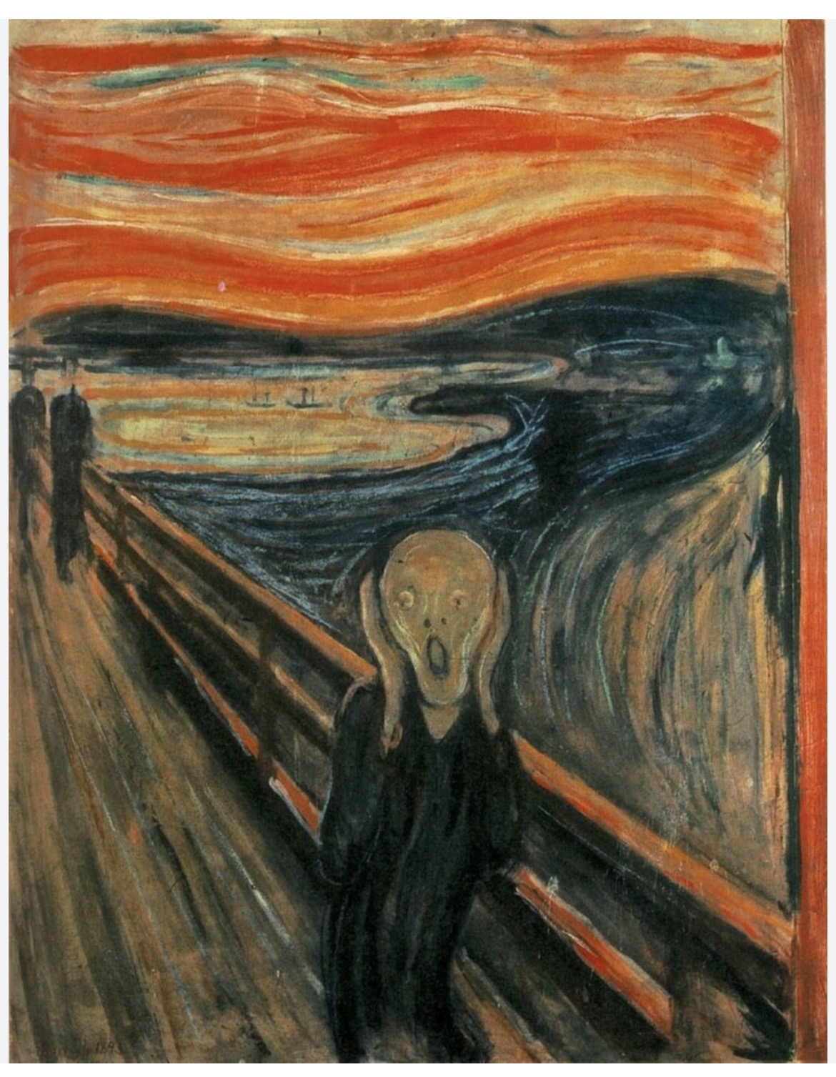 <p>EDVARD MUNCH ( El grito) the scream ) post-Impressionism </p>