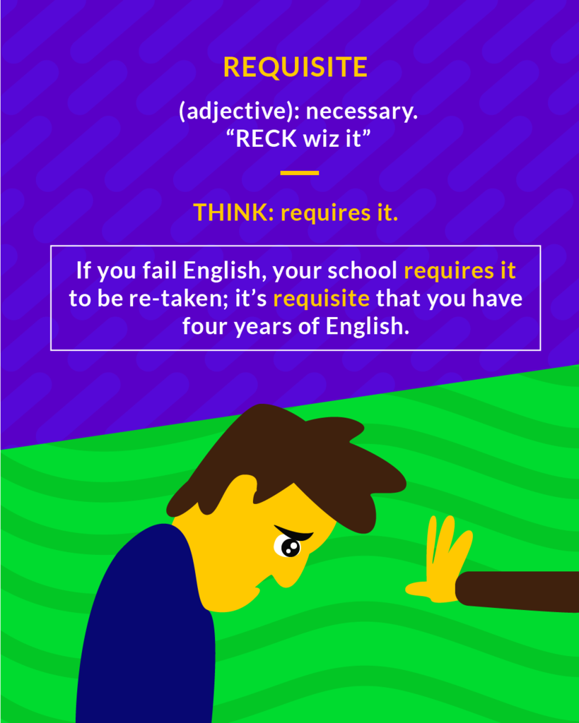 <p>needed, necessary, regarded as essential or indispensable</p><p>(adj.) necessary</p>