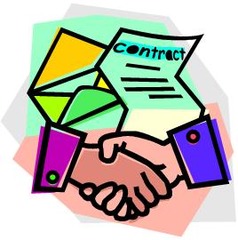 <p>back-and-forth communication to reach an agreement.</p>