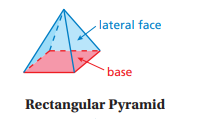 <p>A pyramid with a rectangle as its base.</p>