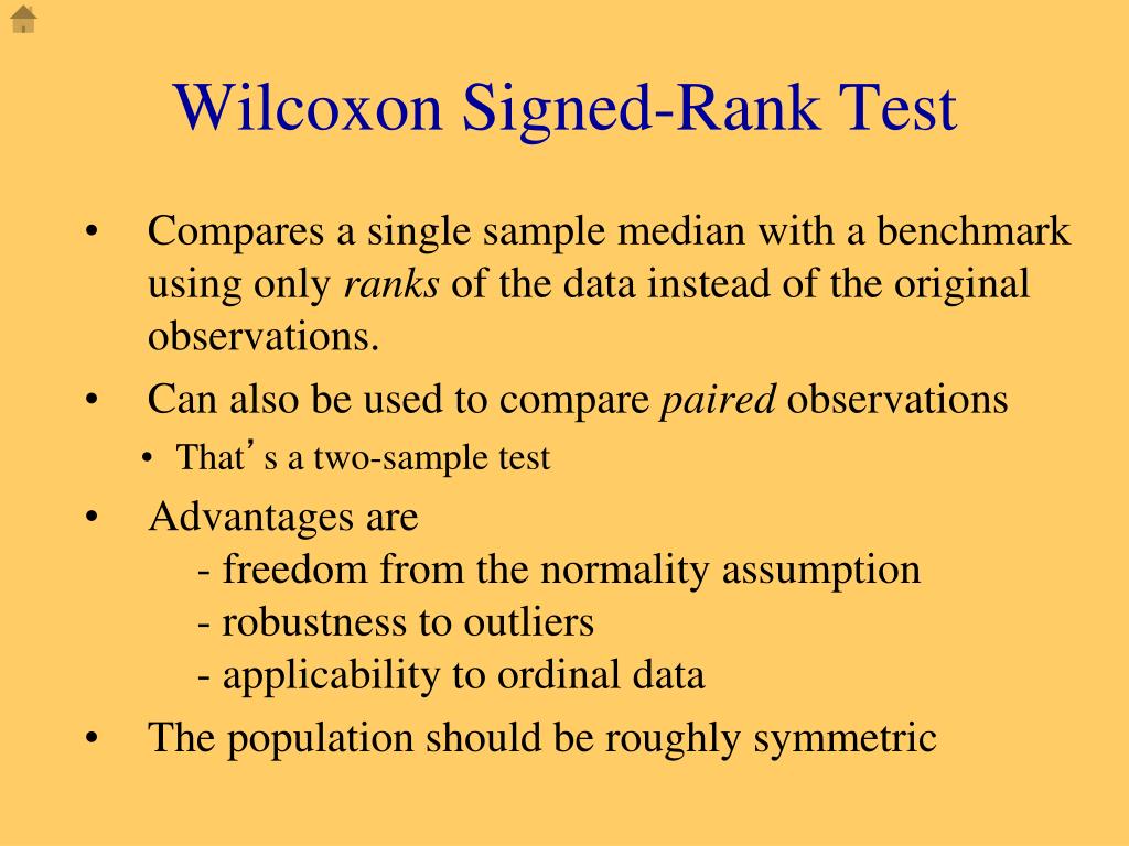<p>Wilcoxon Signed-Rank Test</p>