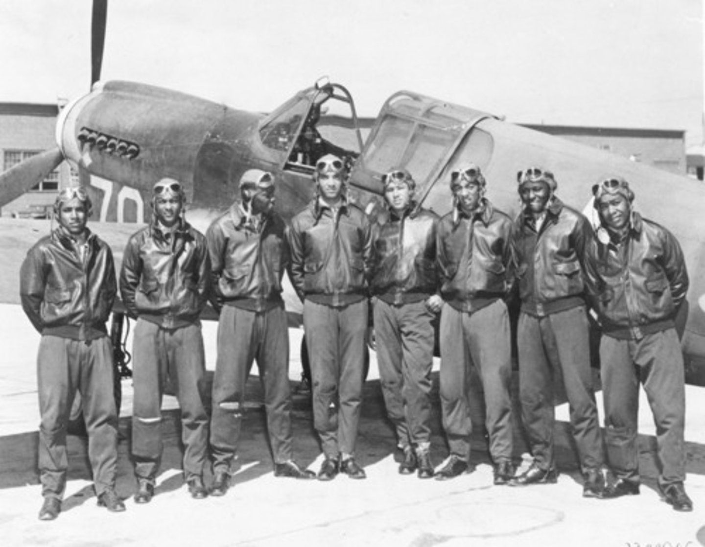 <p>All African American air squadron that will distinguish themselves in combat during WWII</p>