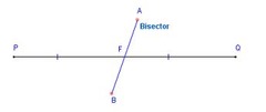 <p>A line that divides a segment at its midpoint to form two congruent segments.</p>