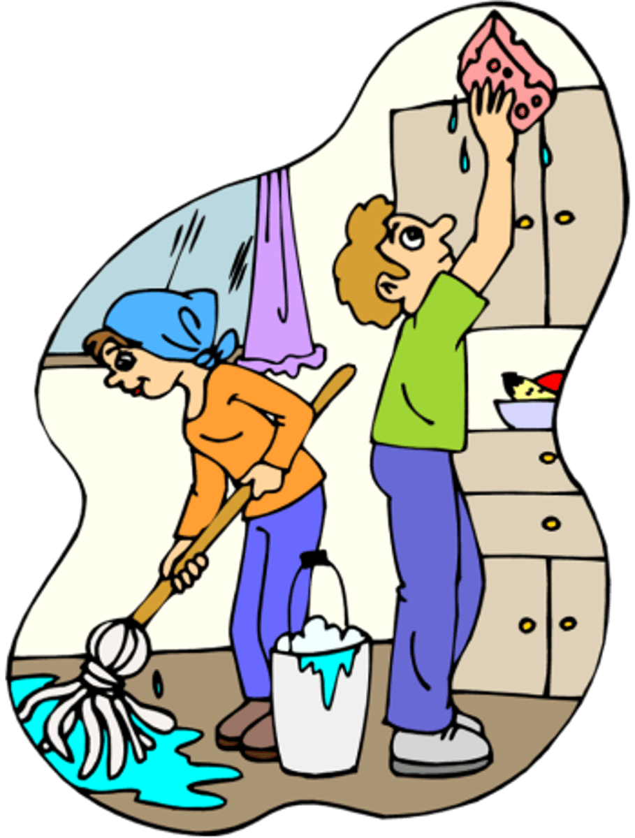 <p>/help wɪð ˈhaʊshəʊld tʃɔːz/ Phụ giúp việc nhà. I help with household chores after school.</p>