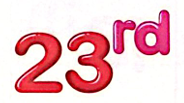 <p>23rd</p>