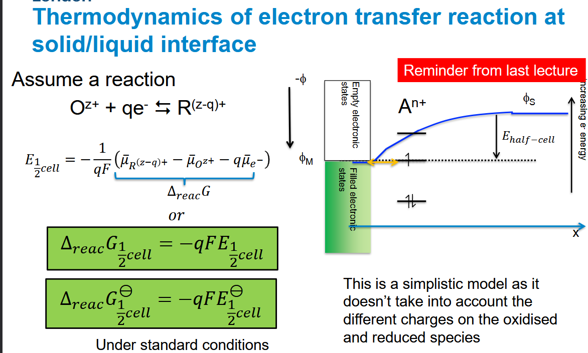 <p>It doesn’t take into account he different charges on the reduced/oxidised species</p>