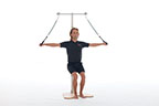 <p><strong>Setup</strong></p><ul><li><p>Starting in Extension (page 23) arms in T position, palms facing down</p></li><li><p>Resistance: light to medium</p></li></ul><p><strong>Movement</strong></p><ul><li><p>Exhale: Lower arms to sides of body</p></li><li><p>Inhale: Lift arms, return to start position</p></li></ul><p><strong>Muscle Focus</strong></p><ul><li><p>Shoulder adductors</p></li><li><p>Elbow extensors</p></li><li><p>Scapular stabilizers</p></li></ul><p><strong>Objectives</strong></p><ul><li><p>Shoulder adductor control</p></li><li><p>Elbow extensor control</p></li><li><p>Scapular stabilization</p></li></ul><p><strong>Cues</strong></p><ul><li><p>Maintain micro-bend in elbows</p></li><li><p>Maintain scapular stabilization</p></li><li><p>Maintain trunk stabilization</p></li></ul><p></p>