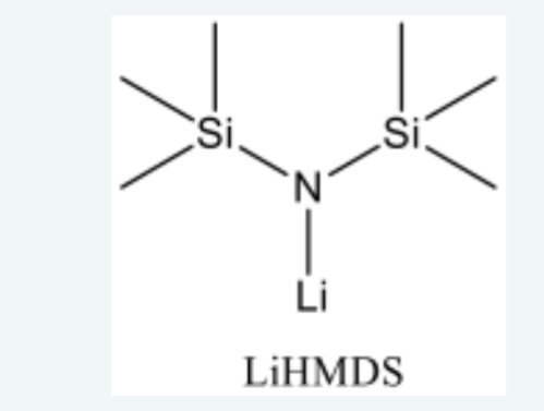 <p>Explain why LiHMDS such a strong base relative to hydroxide ion</p>