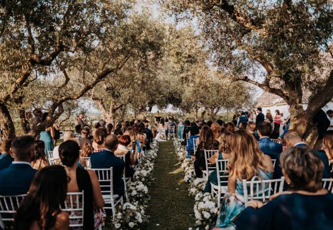 <p>n. A formal public or religious event performed on a special occasion, such as a wedding or graduation.</p>