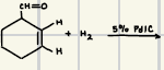 <p>What is the product for this catalytic Hydrogenation</p>