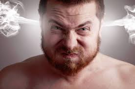 <p><span>Feeling mad or upset.</span></p>