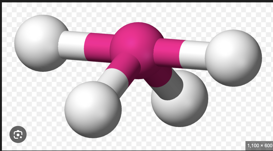 <p>4 sigma bonds, 1 lone pairs</p><p>Bond Angles: 117, 87 degrees</p>
