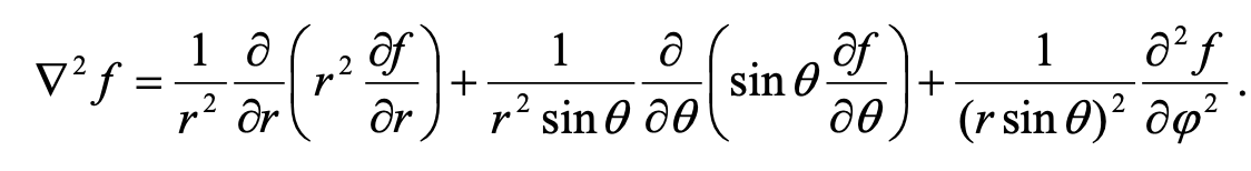 <p>AZIMUTH: m<sup>2</sup> gives Φ(φ) = A sin(mφ) + B cos(mφ); with azimuthal symmetry then m = 0, if boundary conditions involve vertical slices held at different voltages then m>0 and the potential needs to oscillate as you rotate.</p><p>POLAR: m and l(l+1) give summation of P<sup>m</sup><sub>l </sub>(cos θ) the associated Legendre polynomials where l is an integer and -l <= m <= l (m also integer); with azimuthal symmetry then l=0 gives spherical symmetry &amp; monopole, l=1 gives dipole, l=2 gives quadrupole</p><p>RADIAL: R(ρ) = Aρ<sup>l</sup> + Bρ<sup>-(l+1)</sup>; decaying term is the field generated by a localized charge near the origin (l=0 gives monopole, l=1 gives dipole, etc) it gets thrown out if you include the origin. growing term represents an electric field imposed by external charges far away, it gets thrown out if you include out to infinity.</p>