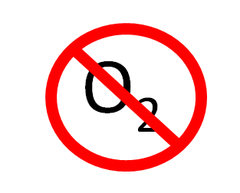 <p>This means something does NOT require oxygen.</p>